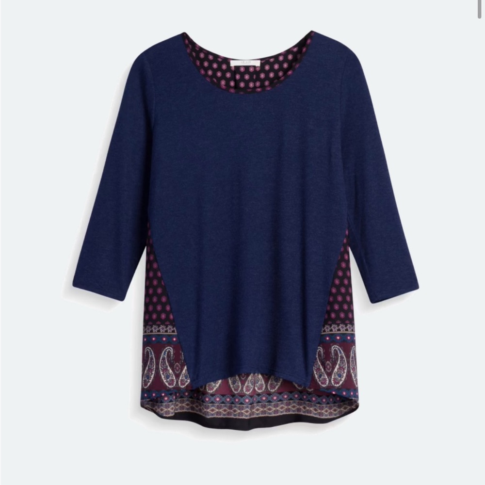 Le Lis Blue and Red Boxy Tunic